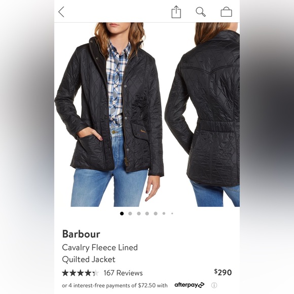 Barbour Cavalry Fleece Lined Quilted Jacket - Picture 1 of 3
